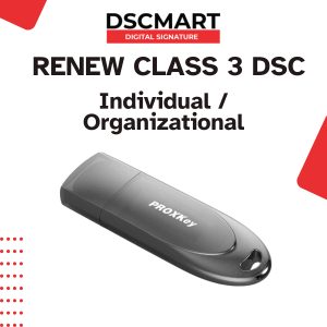 Renew Class 3 DSC With USB Token for Indian Individual, Org.